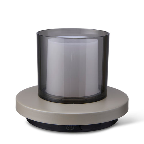 Lighto | Tafellamp grijs met rookglas solar voor buiten | Dimbaar | Oplaadbaar | Werkt op zonne-energie - vtwonen shop