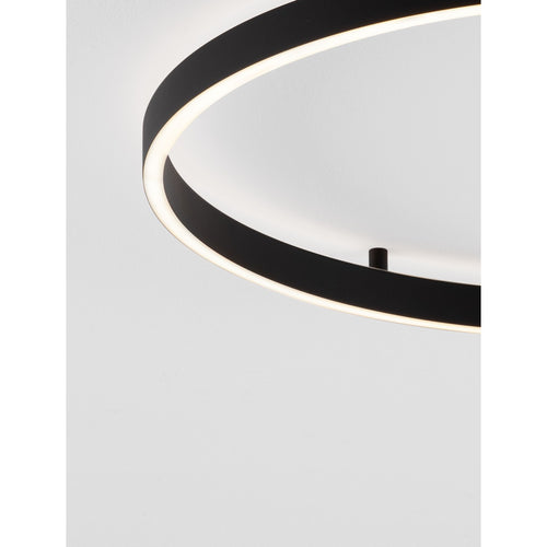 Nova Luce HEDRA Geïntegreerde LED-plafondlamp, halfverzonken, zandkleurig zwart, Triac dimbaar, 60W, 4999lm, 3000K