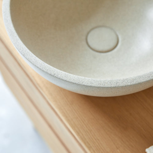 Tikamoon Ronde waskom in crème terrazzo ∅ 36 cm - Beige