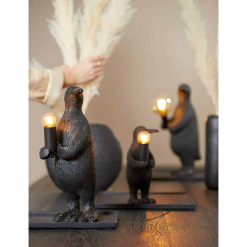 Light & Living tafellamp Penguin - zwart - 16x13x34cm - vtwonen shop