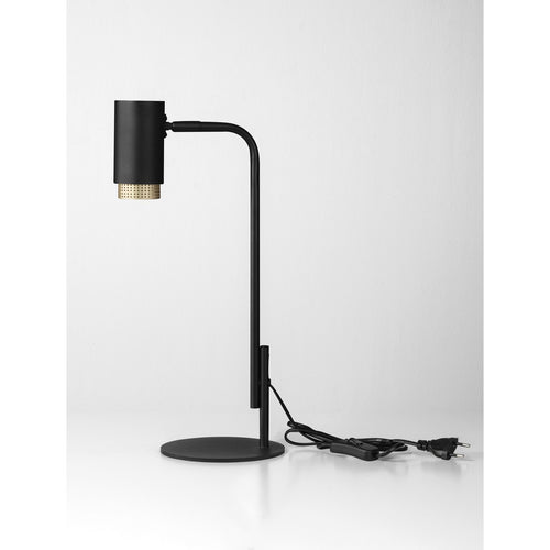 Nova Luce NESSI Bureaulamp Sandy Black, gouden LED GU10 1x10W