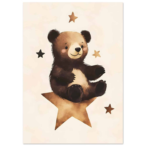 Artfulprints  Dromende beer   poster A4 21x29.7 cm - vtwonen shop