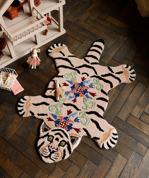 Doing Goods Mahee Majestic Tijger Vloerkleed - Klein 92 x 62 x 2 cm - 100% wol - vtwonen shop
