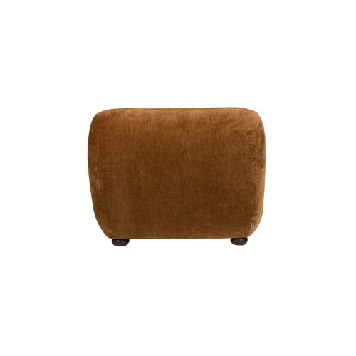 Dutchbone Wyatt Fauteuil Velours Cognac Bruin
