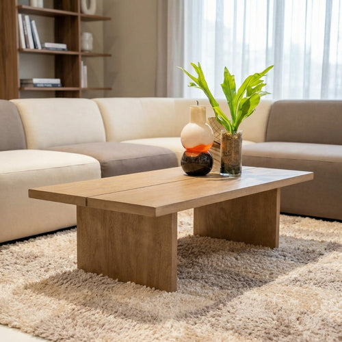 DÉJA Living Salontafel Espoo - Rechthoek Naturel Hout - 120x60x36cm