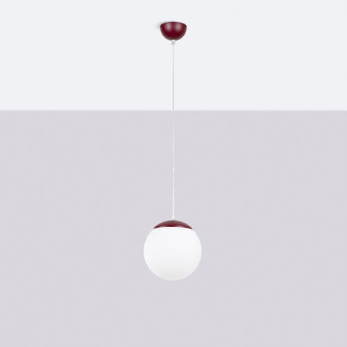 Sollux Lighting Hanglamp UGO 40 bordeaux - 40x40x130cm
