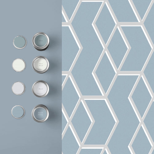 Graham & Brown Vliesbehang - Archetype Blue Silver - 10mx52cm - vtwonen shop