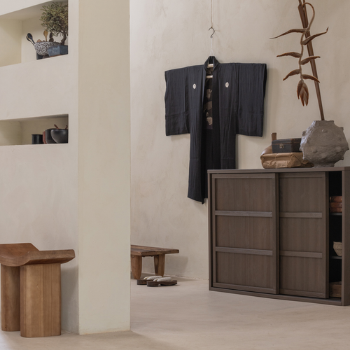 WOOOD kruk Japan - Hout - Naturel - 45x50x25 - vtwonen shop