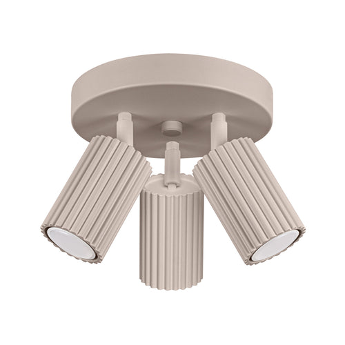 Sollux Lighting Plafondlamp KARBON 3P taupe - 19,5x19,5x18cm