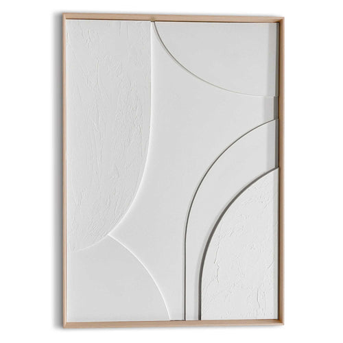 Reinders Terrace White schilderij 3d art -  wit - woonkamer - 70x50cm