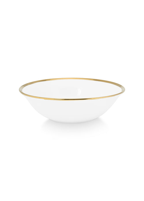 vtwonen Kommen - Set van 4 - Wit / Goud - Porselein - 15 cm