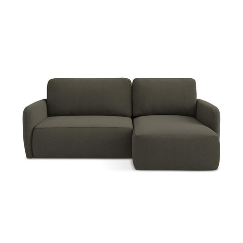 LaMiaSofa hoekbank rechts Corle - textuurstof - taupe - 207x148x86