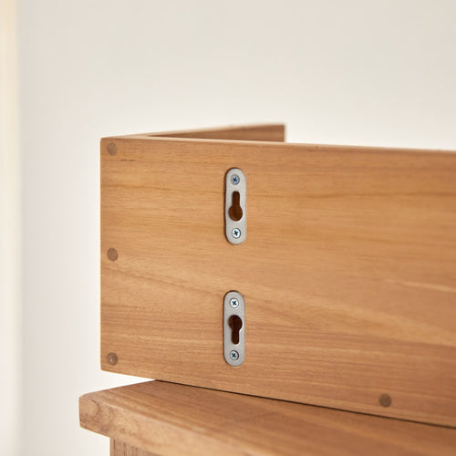 Tikamoon Badkamerrek van massief teakhout 60 cm - Naturel - vtwonen shop