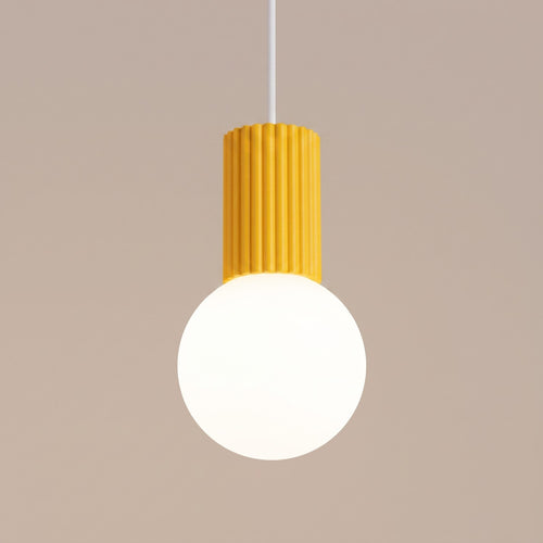 Sollux Lighting Hanglamp HALO 1 geel - 12x12x120cm