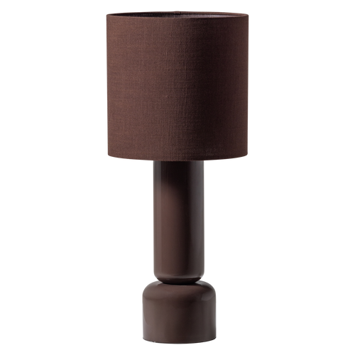 WOOOD tafellamp Zivian - Hout - Hoogglans Donkerbruin - 53x16x16