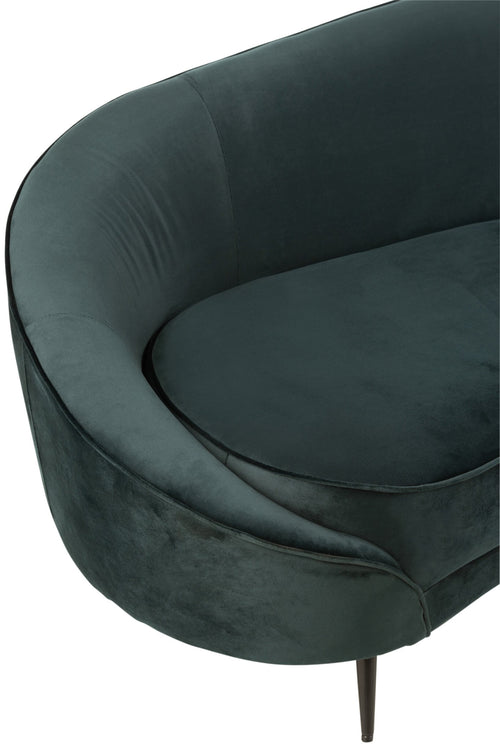 J-Line sofa Elisabeth - textiel/metaal - groen