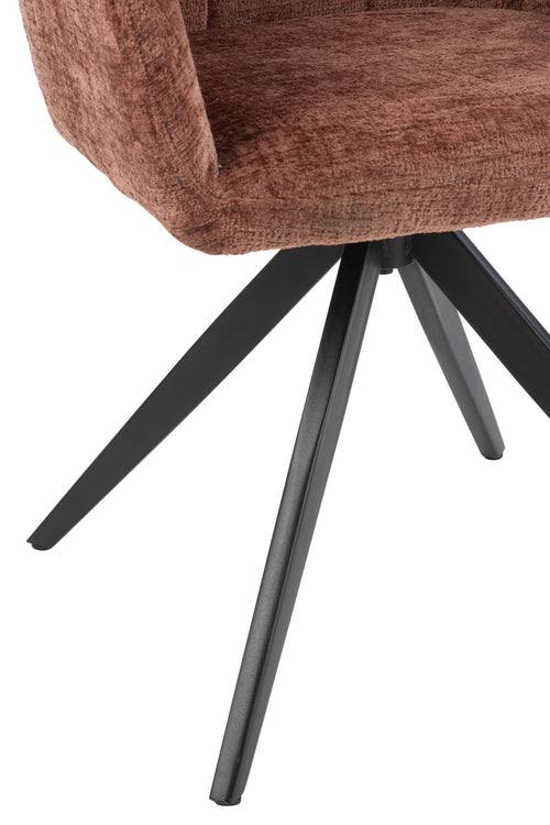 J-Line stoel Louna - ijzer/acryl - bruin