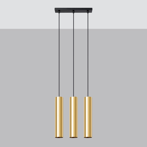 Sollux Lighting Hanglamp LAGOS 3 gepolijst goud - 45x6x90cm