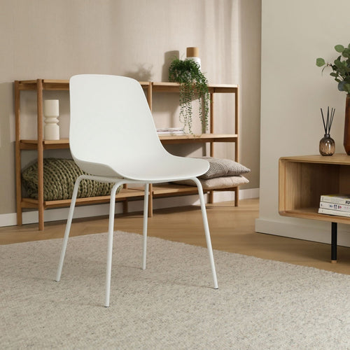 Nolon Nora-Pip Eetkamerstoelen Set van 2 - Wit - Wit Onderstel - vtwonen shop