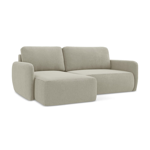 LaMiaSofa hoekbank links Corle - textuurstof - lichtbeige - 207x148x86