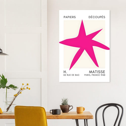 Artfulprints Poster Matisse – Star of the sea pink   - 50x70 cm - Roze