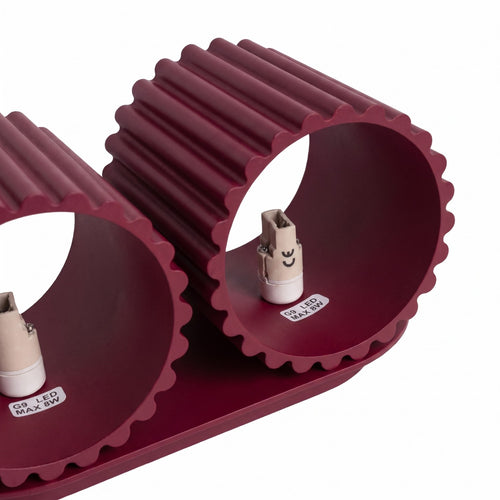 Sollux Lighting Wandlamp AURA 2 bordeaux G9 - 21x12x10cm