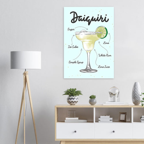 Artfulprints  Daiquiri cocktail – Illustratie   poster 50x70 cm