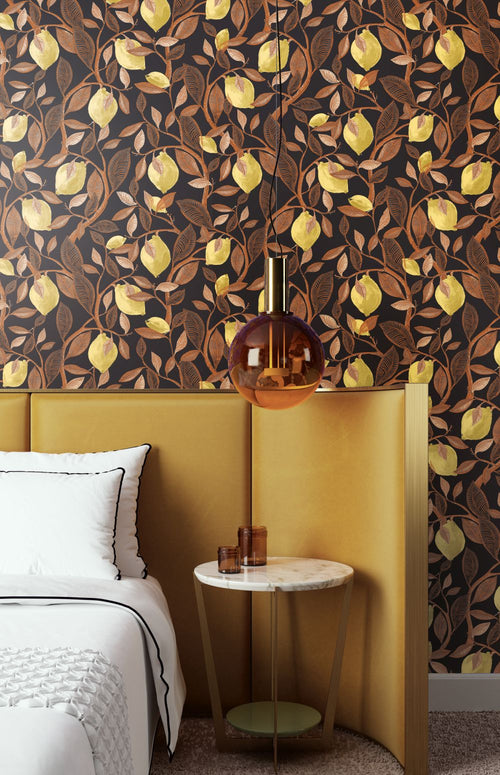 Masureel behang bladeren zwart - 53 cm x 10.05 m - 631015 - vtwonen shop