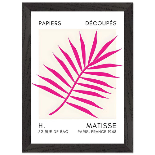 Artfulprints Poster met Lijst Matisse – Floral reef pink   - A4 21x29.7 cm - Roze
