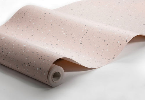Borastapeter behang terrazzo terracotta roze - 53 cm x 10.05 m - 660050 - vtwonen shop