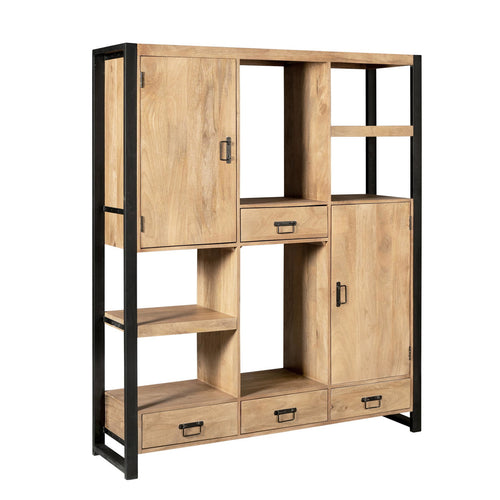 Starfurn Vakkenkast Britt - Naturel Hout - 150x40x180cm
