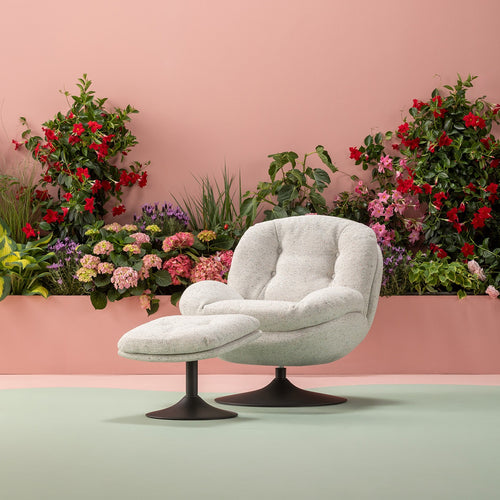 Kare Design Draaifauteuil en Voetsteun Stanford - vtwonen shop