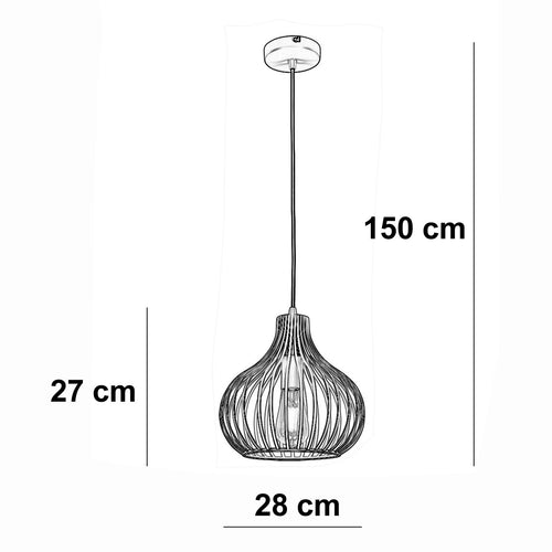 Freelight hanglamp Aglio - 1 lichts - 28  x 150   cm - creme - vtwonen shop