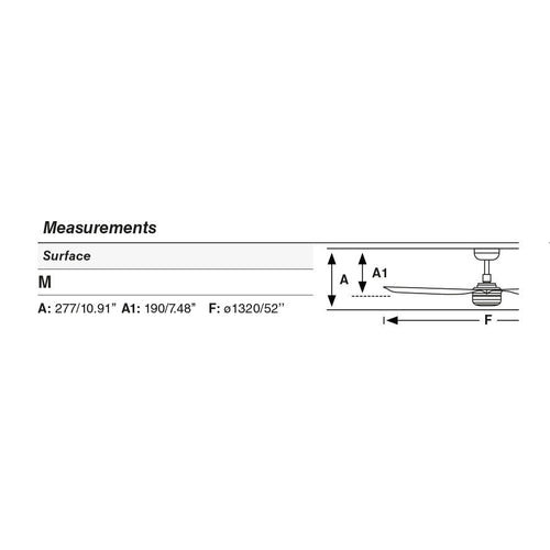 Faro Punt Punt 132cm Smart LED Plafondventilator Mat Zwart CCT