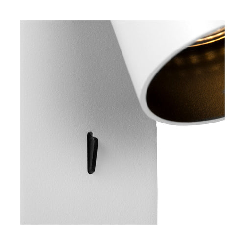 Atmooz wandlamp Nuo - wit-zwart binnenin - 15 x 10 x H 12 cm - GU10