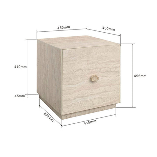 Kare Design Nachtkastje Travertino 1 lade