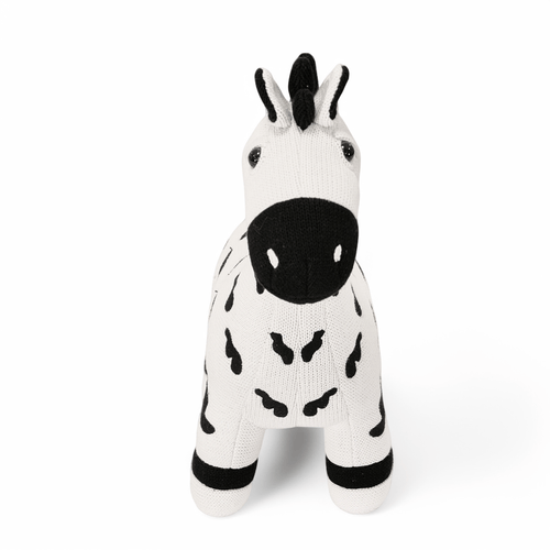 Pintado & Lacado knuffeldier Zebra - wit - 40 cm