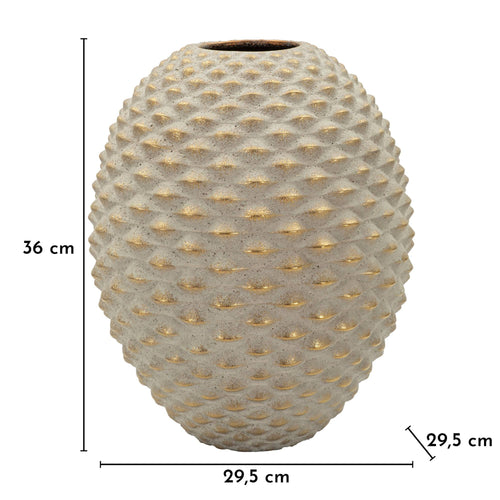 Mauro Ferretti vaas - Ø 29,5x36 cm - beige
