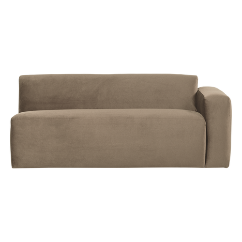 WOOOD 2-zits bank arm rechts Mojo Base - Velvet - Khaki - 74x185x97