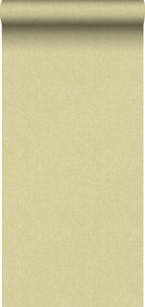 Sanders & Sanders behang linnenstructuur khaki groen - 53 cm x 10 m - 640035