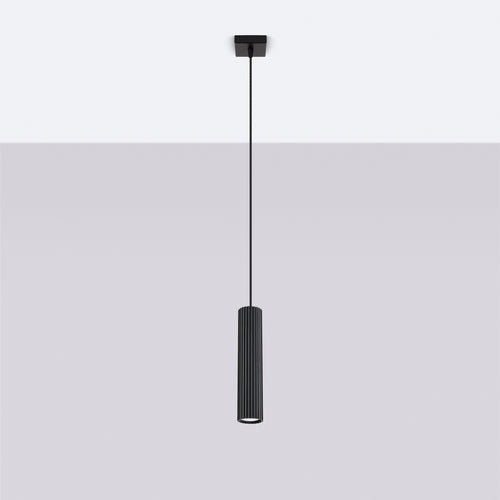 Sollux Lighting Hanglamp KARBON 1 zwart - 8x8x118cm
