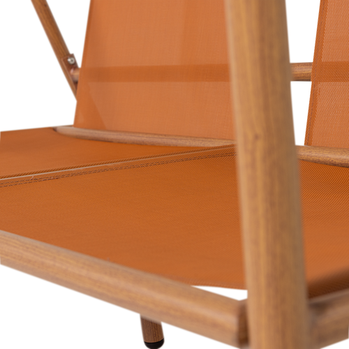 WOOOD 2-zits bank tuin Cavero - Aluminium - Terra/Naturel - 57x129x87