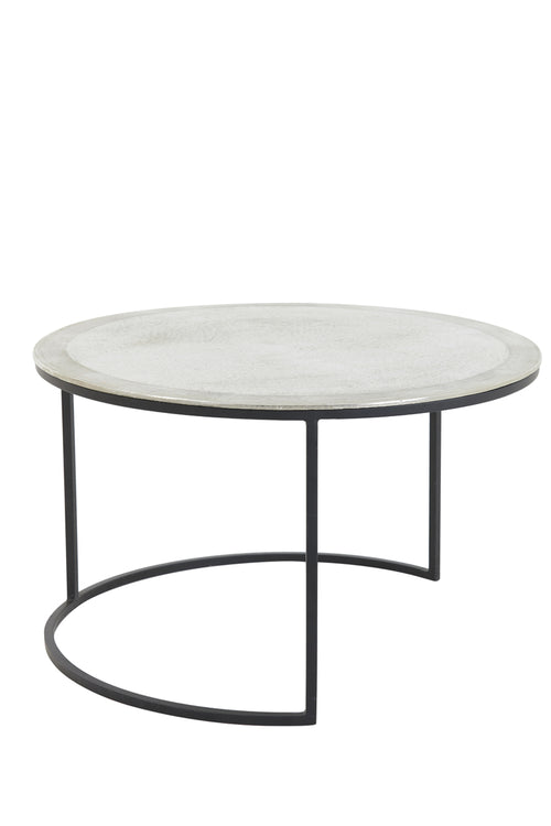 Light & Living salontafel TALCA - Ø75x45cm - zilver - Set van 2 - vtwonen shop