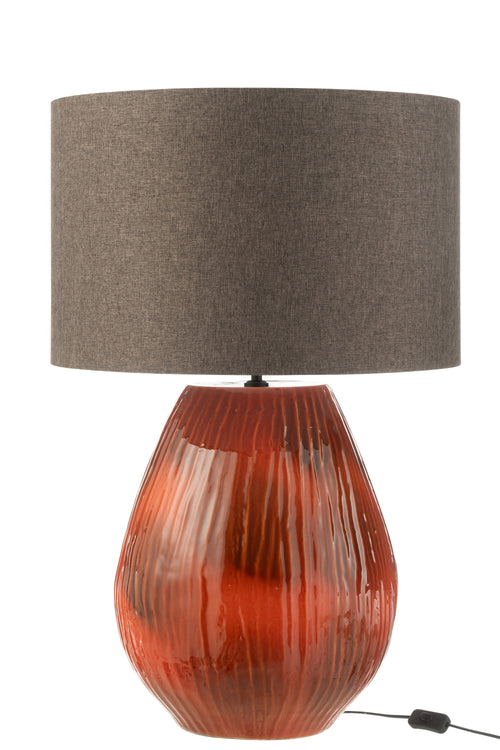 J-Line lamp Akane - keramiek - rood - large - vtwonen shop