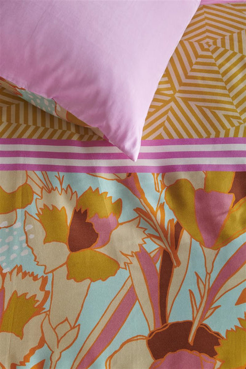 Oilily Carnation Clash dekbedovertrek - Tweepersoons - 200x200/220 cm - Multikleur