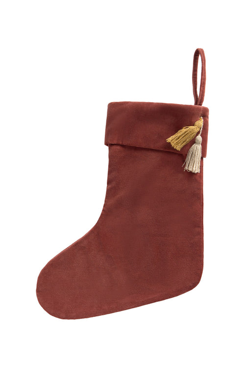 Calma House Kerstornament Velour - Aardekleur - 40x33
