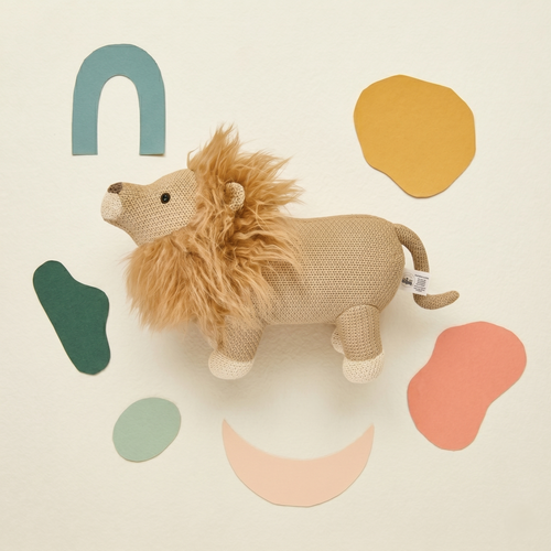 Pintado & Lacado knuffeldier Leeuw - beige - 55 cm
