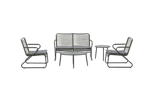 Hermes loungeset - 5-delig - carbon black - moss green - mystic grey - vtwonen shop