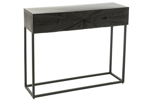 J-Line console Shanil - hout/ijzer - zwart - vtwonen shop