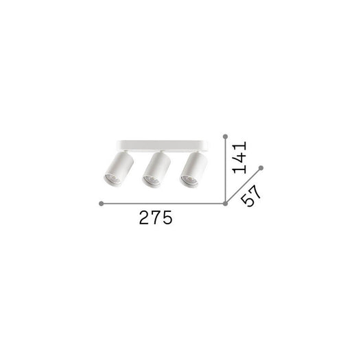 Ideal Lux DYNAMITE Plafondspotstrip wit 3x GU10